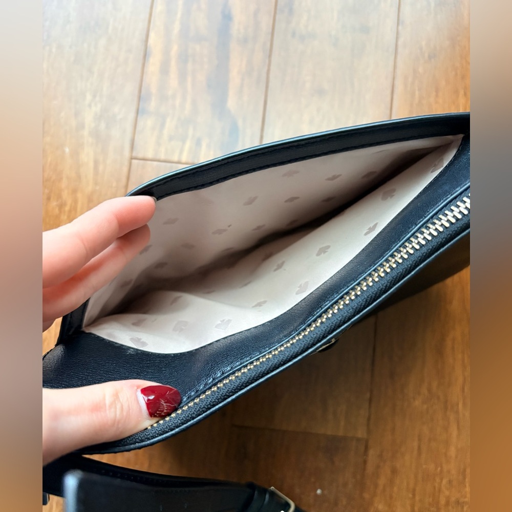 Kate Spade New York Adel Medium Top Zip Crossbody - Black Leather - Picture 5 of 5